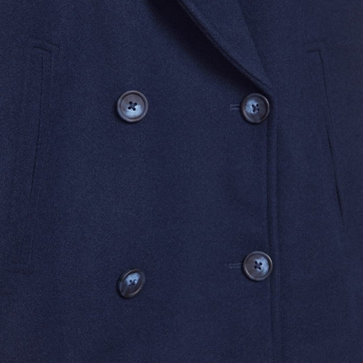Women’s cropped jacket with double-breasted front and wide lapels