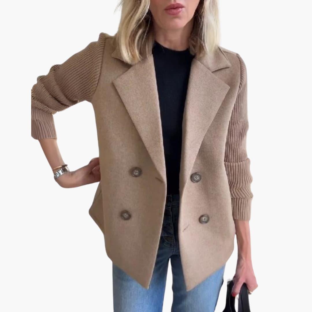 Women’s Blazer with Lapel Collar and Button Fastening
