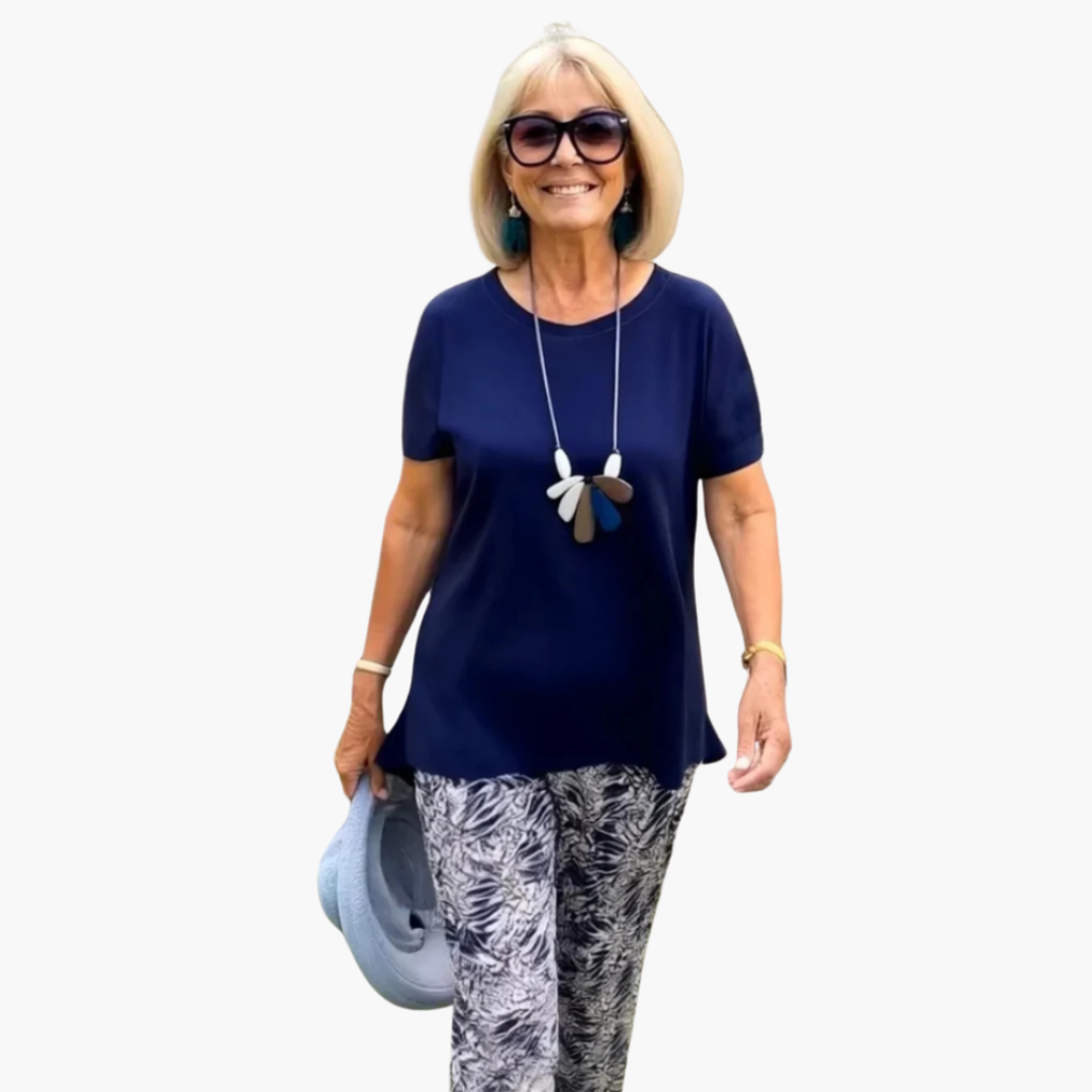 Women’s Two Piece Set with Printed Trousers