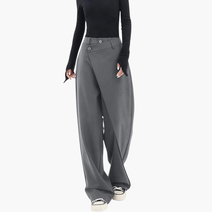 Women’s Slim Fit Pants with Structured Waistband