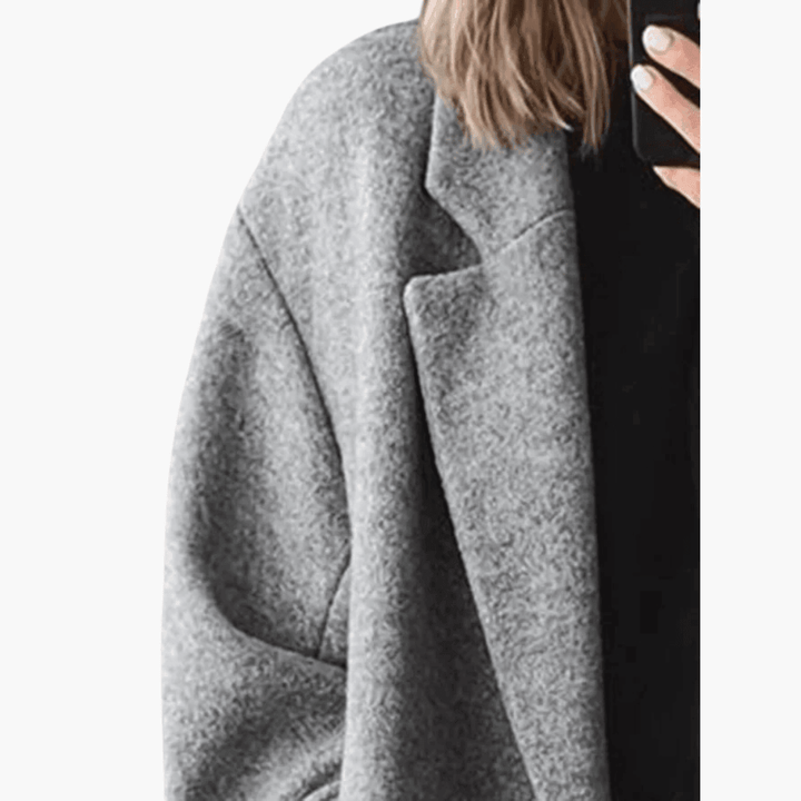 Women’s Longline Coat with Shaped Silhouette and Structured Fit