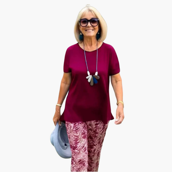 Women’s Two Piece Set with Printed Trousers