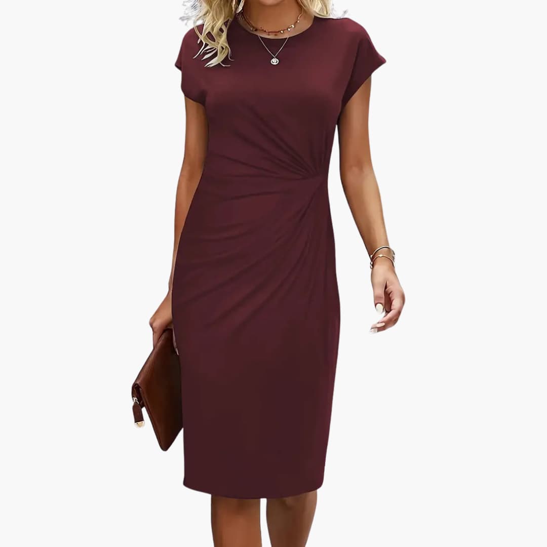 Women’s Sleeveless V-Neck Tank Top with Pleated Front