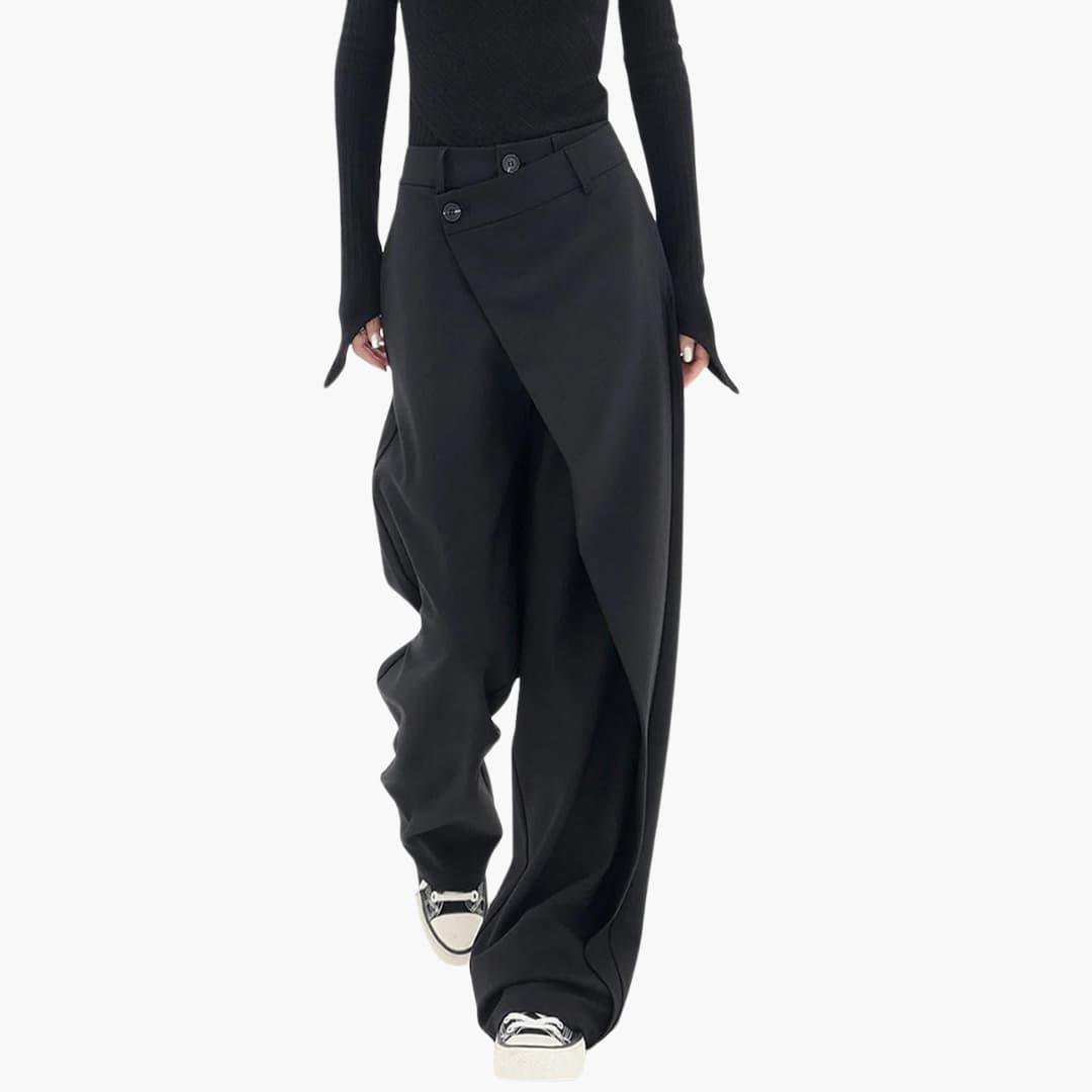 Women’s Slim Fit Trousers with Structured Waistband