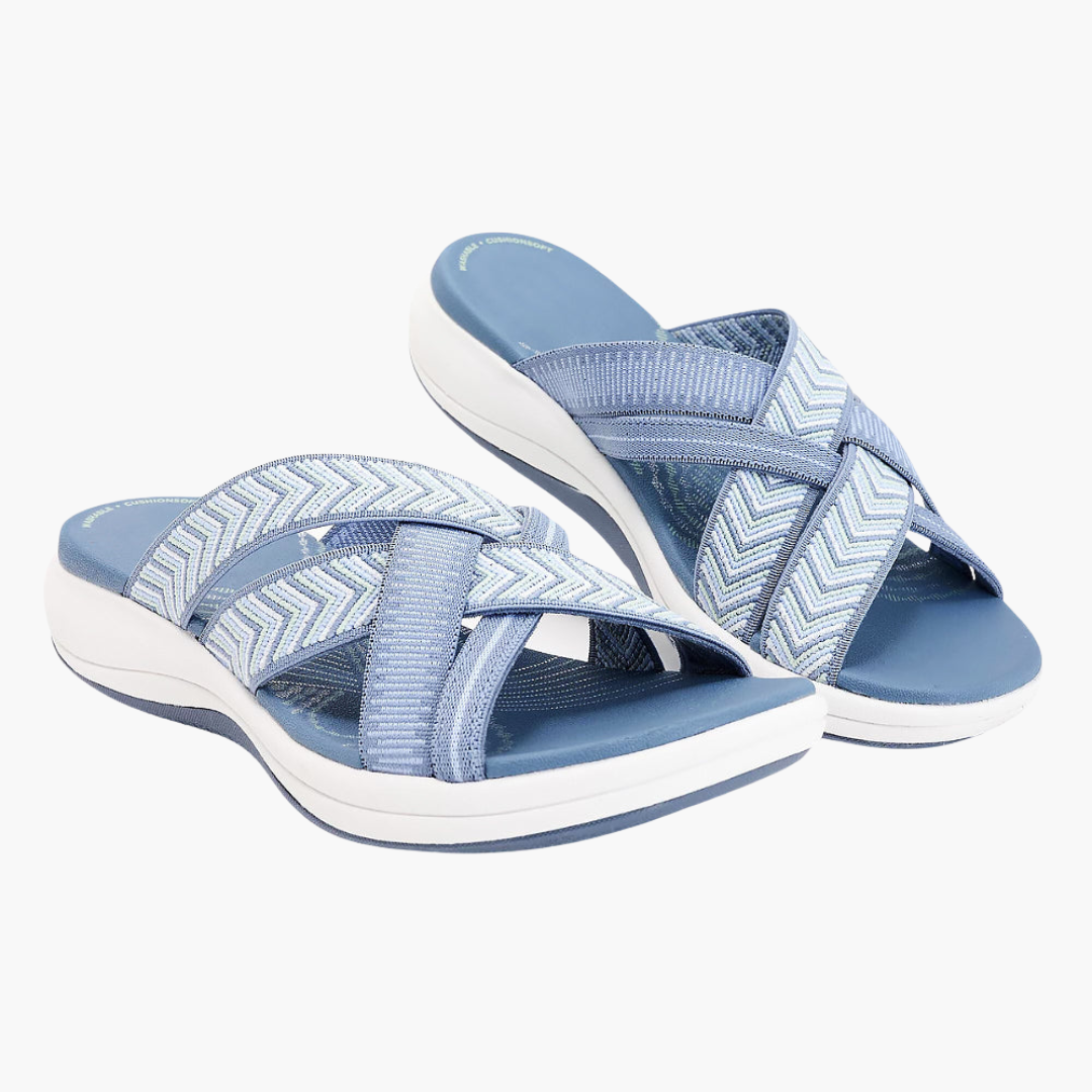 Women’s Slip-On Sandals with Open Toe and Padded Footbed